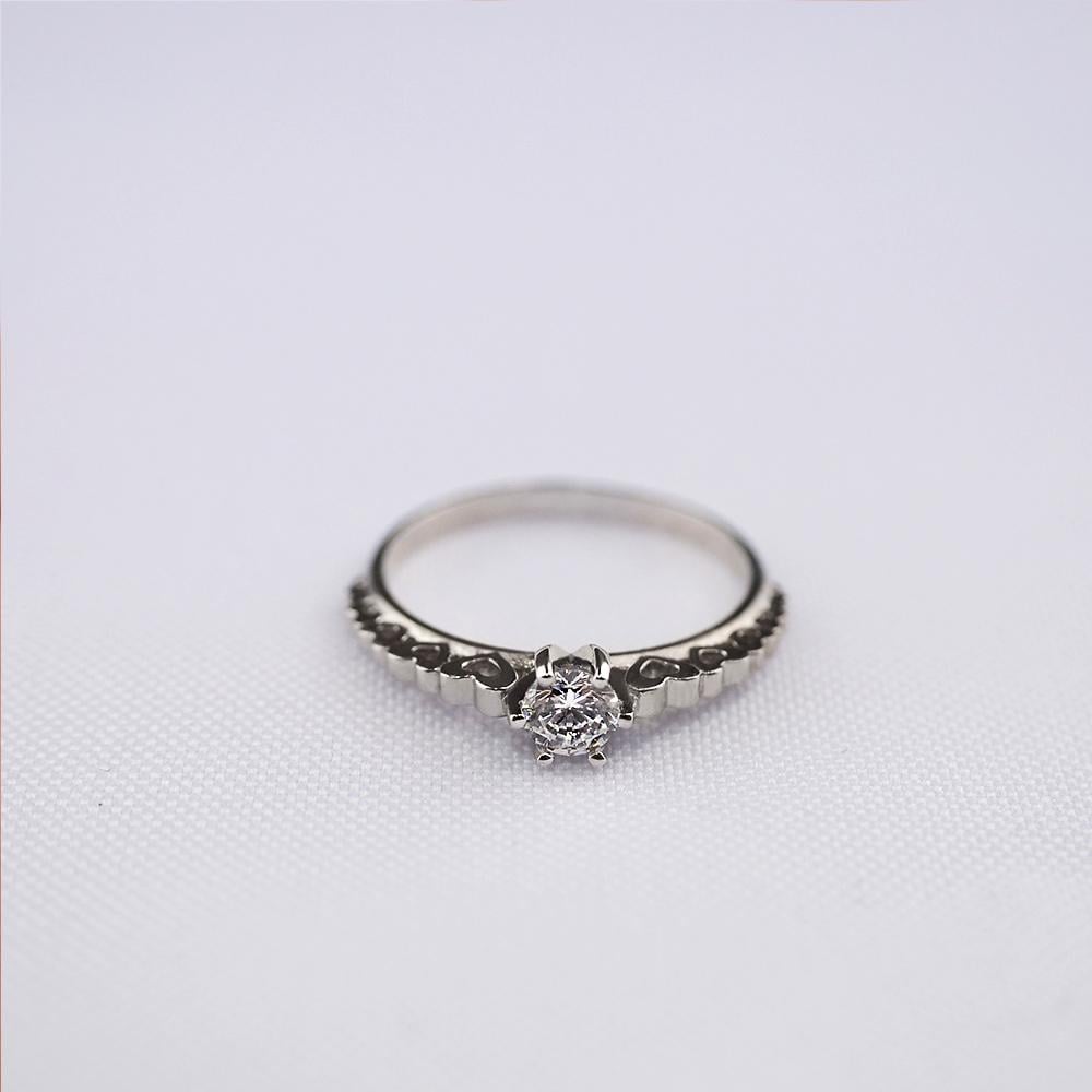 Серебряное родированное кольцо для женщины Сердечки р. 20,5 (33-kr) Серебряное родированное кольцо для женщины Сердечки р. 20,5 (33-kr)