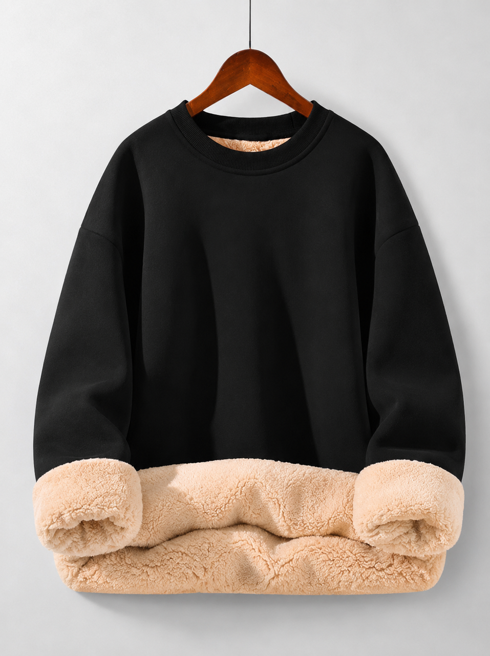 Свитшот утепленный мехом мужской 5XL Черный (51-257-1828-Ч-5XL)