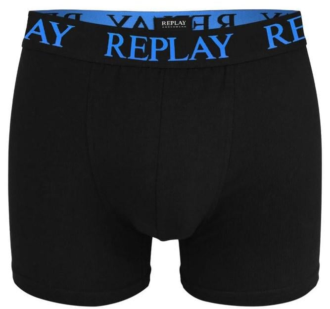 Труси-боксери чоловічі анатомічні Replay 2 шт. S Чорний/Синій (5667868) - фото 4 Труси-боксери чоловічі анатомічні Replay 2 шт. S Чорний/Синій (5667868) - фото 4