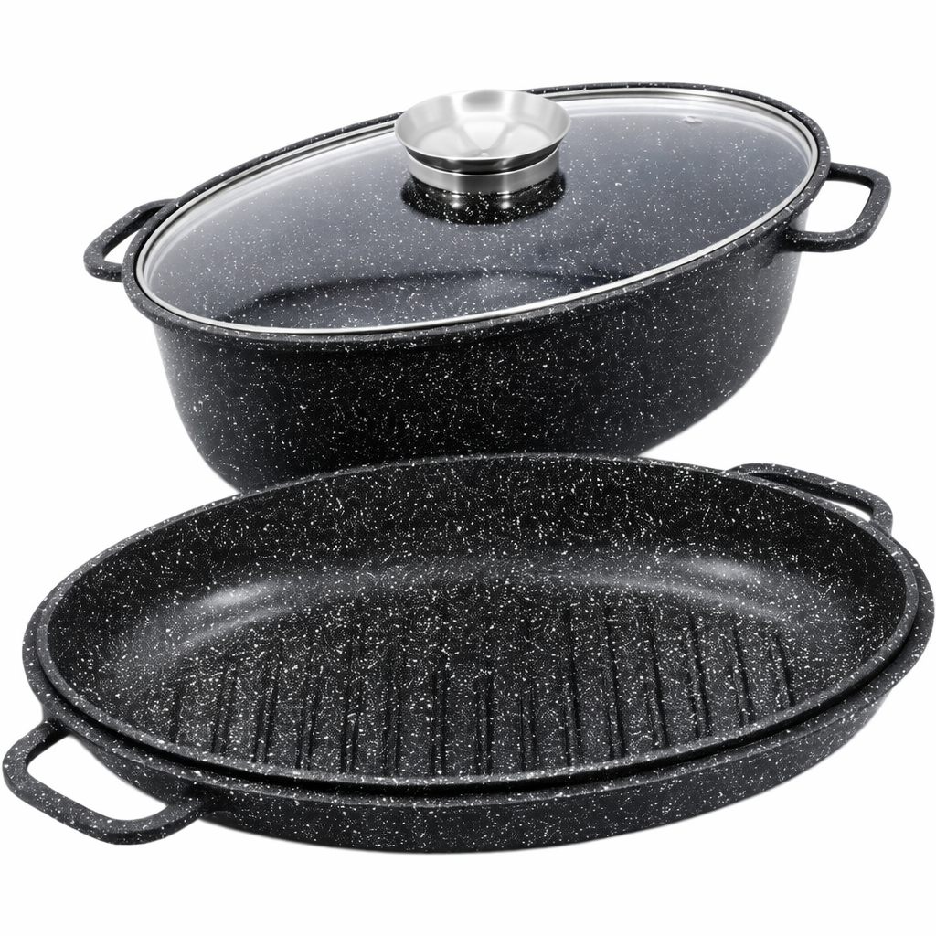 Набір посуду для духовки та плити Styleberg ST-3034 гусятниця з жаровнею/антипригарне покриття 2 од. 7 л (33304697)