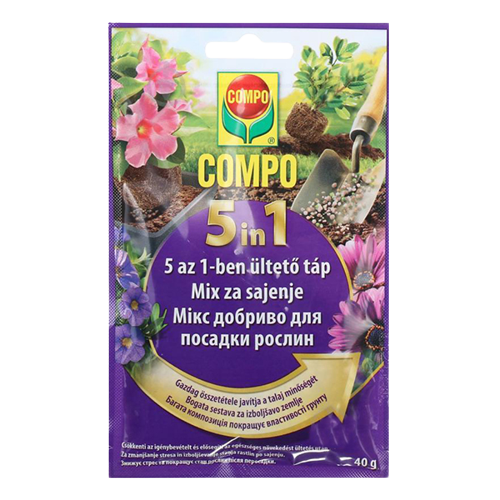 Добриво тверде Compo 5в1 мікс тривалої дії для посадки рослин 40 г (A-014027)