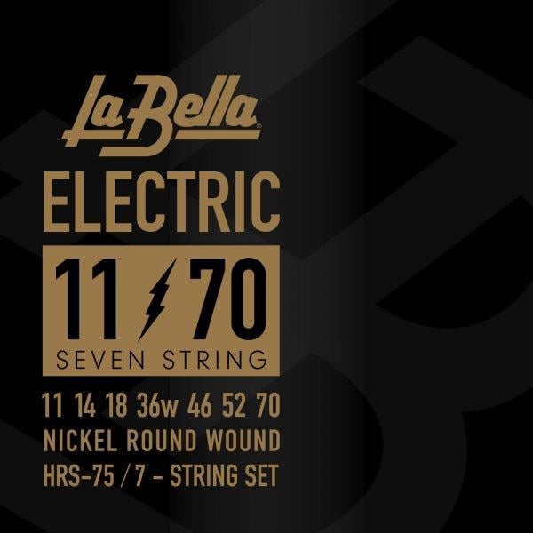 Струны для 7-струнной электрогитары La Bella Nickel Round Wound HRS-75 11-70 (118698)