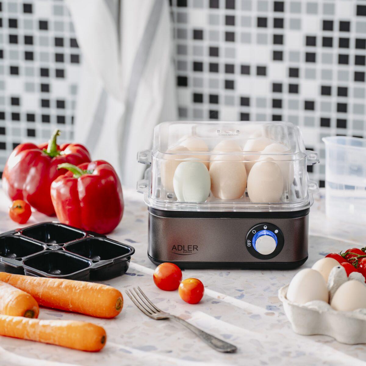 Яйцеварка Adler AD 4486 Gun Metal металева на 8 яєць (29918248) - фото 14 Яйцеварка Adler AD 4486 Gun Metal металева на 8 яєць (29918248) - фото 14