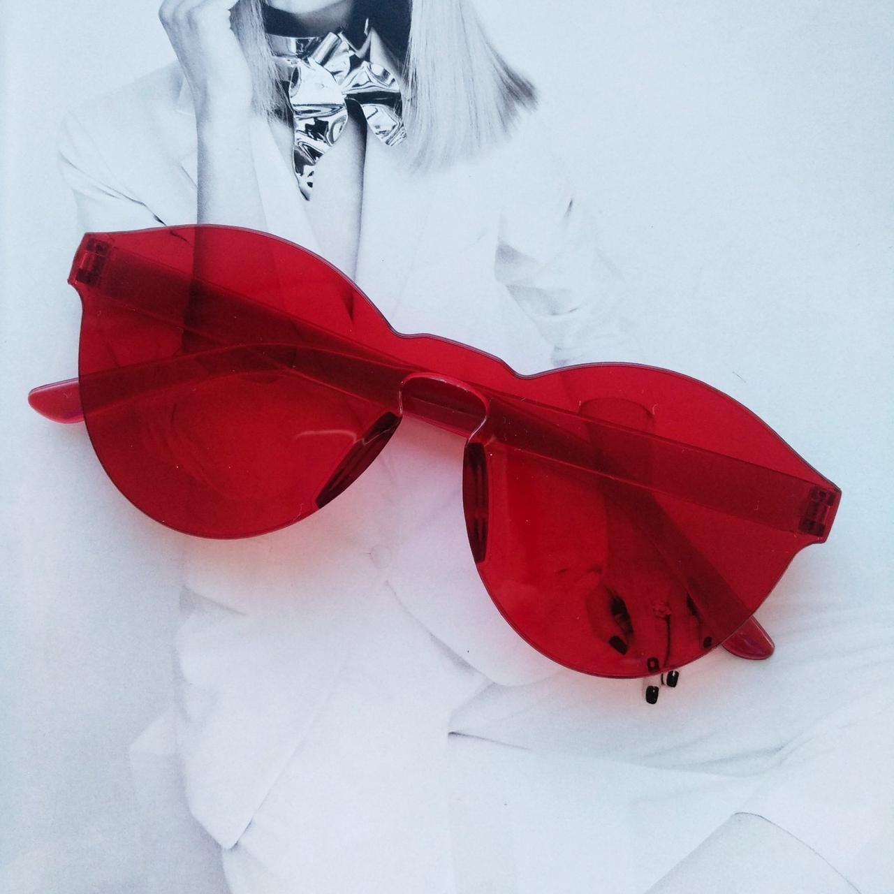 Солнцезащитные очки безоправные Красный