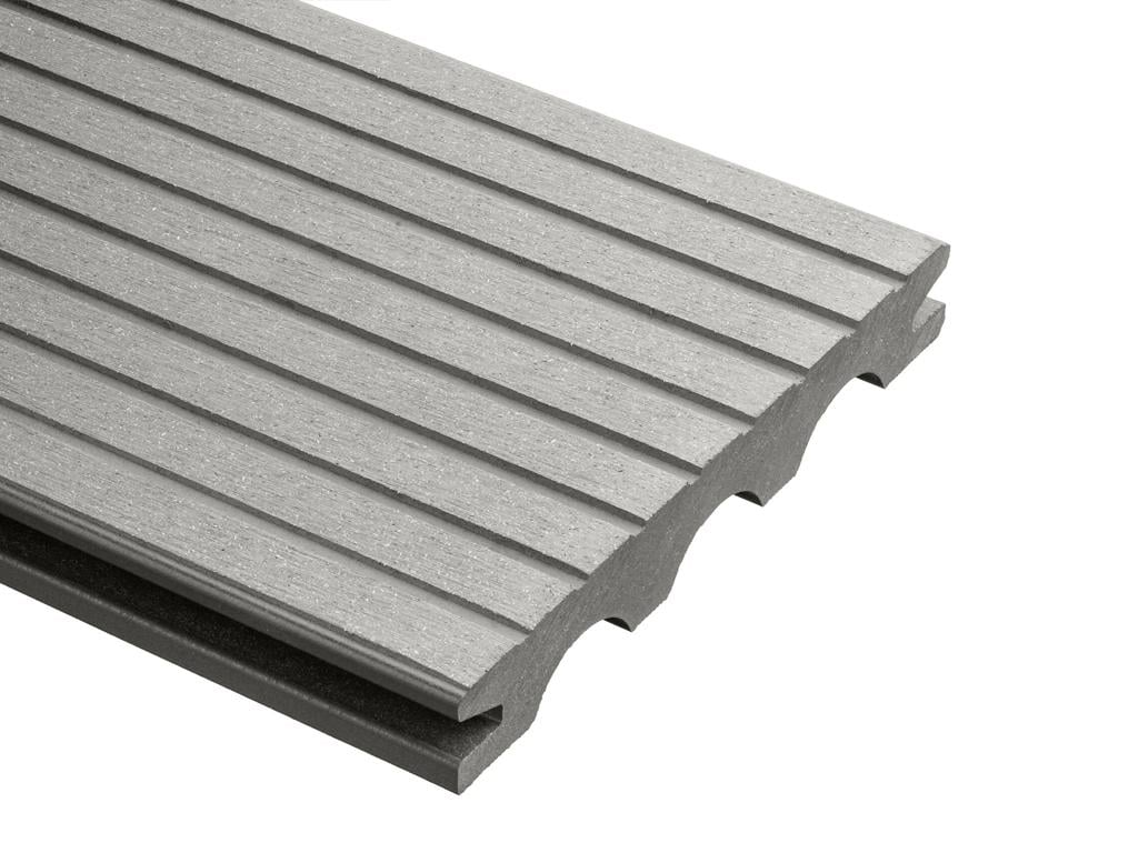 Террасная доска Holzdorf массив 140×20х2400 мм браш Графит (28678712) - фото 1