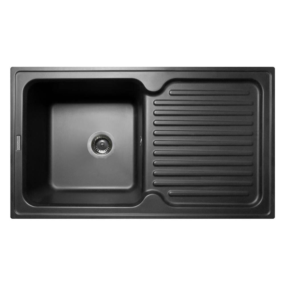 Мийка кухонна MIRAGGIO ORLEAN 861x496 прямокутна з крилом Чорний (MG-0002278)