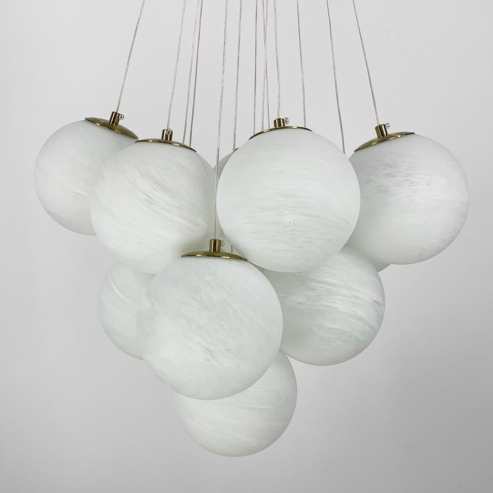 Люстра-пучок на 13 белых мраморных плафонах (MJ 141/13 AB+WT) - фото 7 Люстра-пучок на 13 белых мраморных плафонах (MJ 141/13 AB+WT) - фото 7