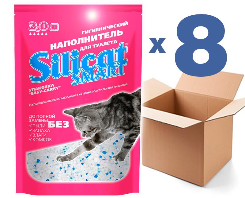 Наповнювач для котячого туалету Silicat Smart силікагелевий 2,0 л x 8 шт. 16 л - фото 2