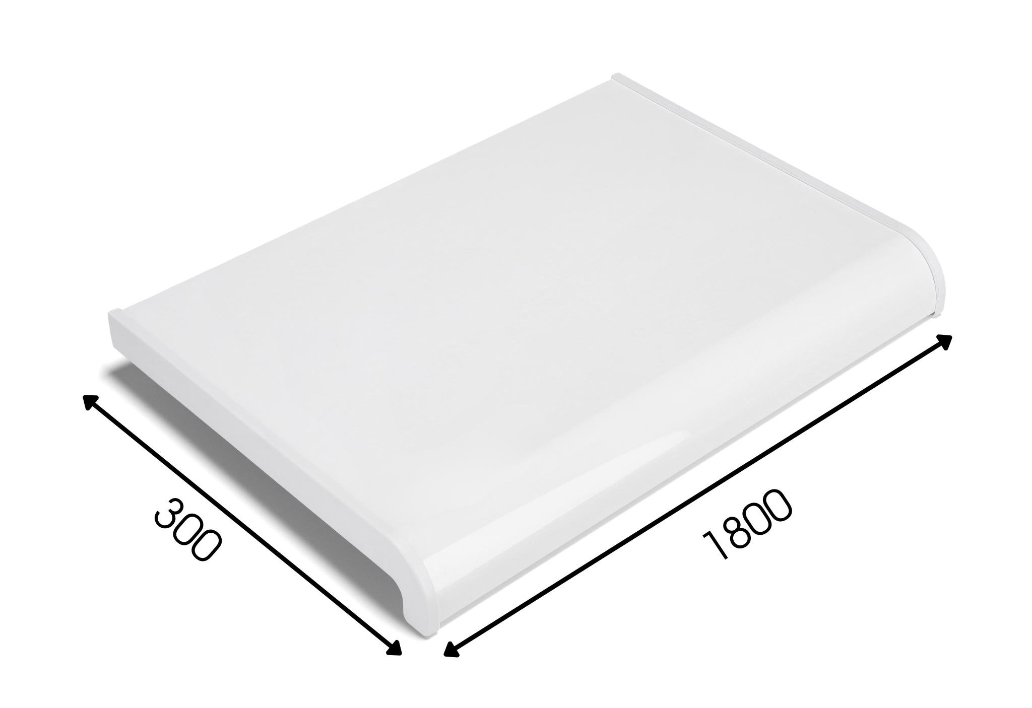 Підвіконня SIMBUD 300х1800 мм Білий глянець (678964) - фото 2