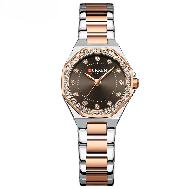 Наручний годинник Curren 9100 Silver/Rose Gold/Brown