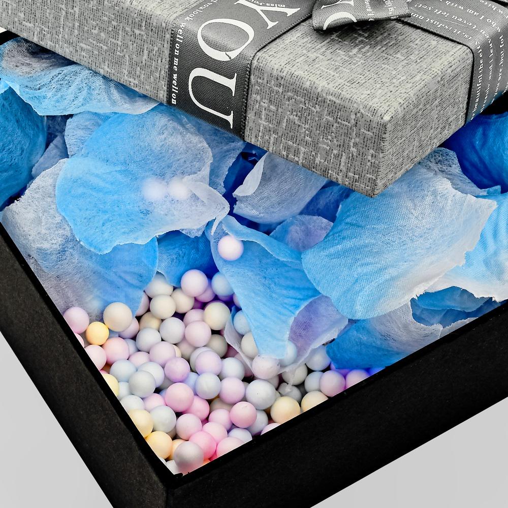 Декоративный наполнитель из полиэстера и пенопласта для подарочных коробок 20 г Разноцветный (22091883) - фото 2