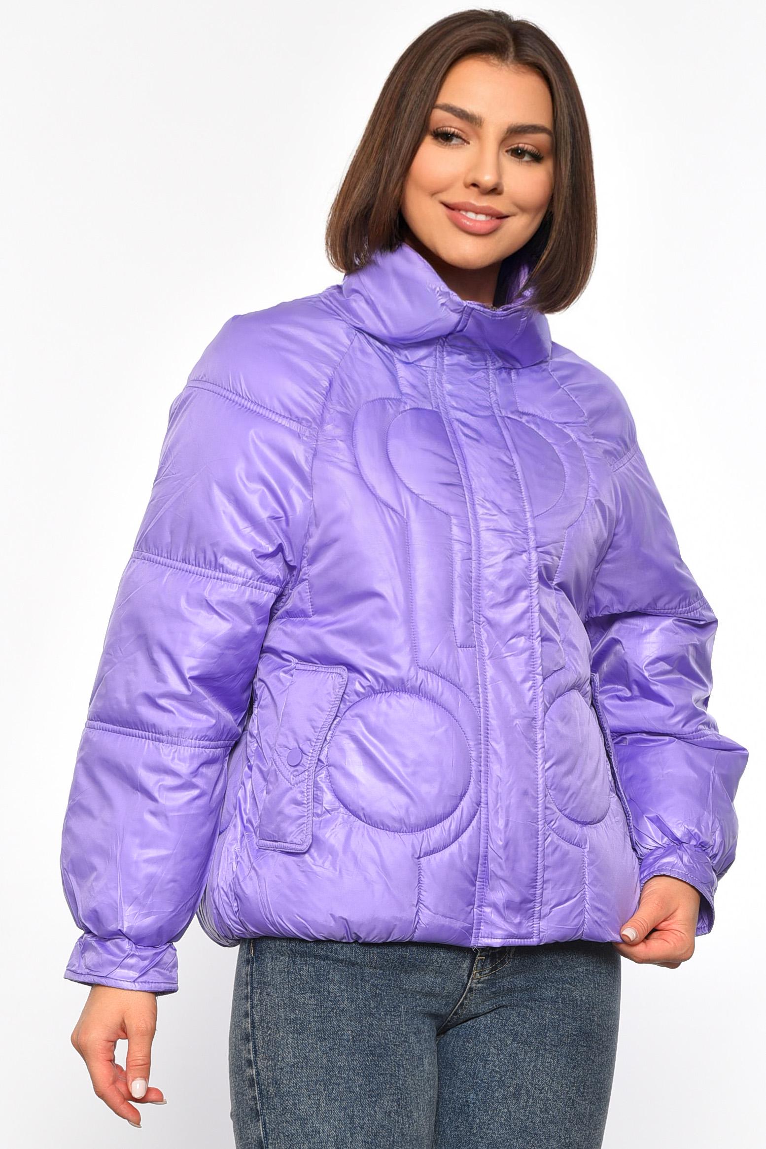 Куртка жіноча демісезонна однотонна XL Бузковий (188863) - фото 2 Куртка жіноча демісезонна однотонна XL Бузковий (188863) - фото 2