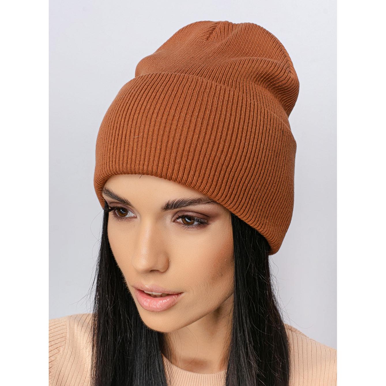 Шапка женская хлопковая Leks Швед one size Горчичный