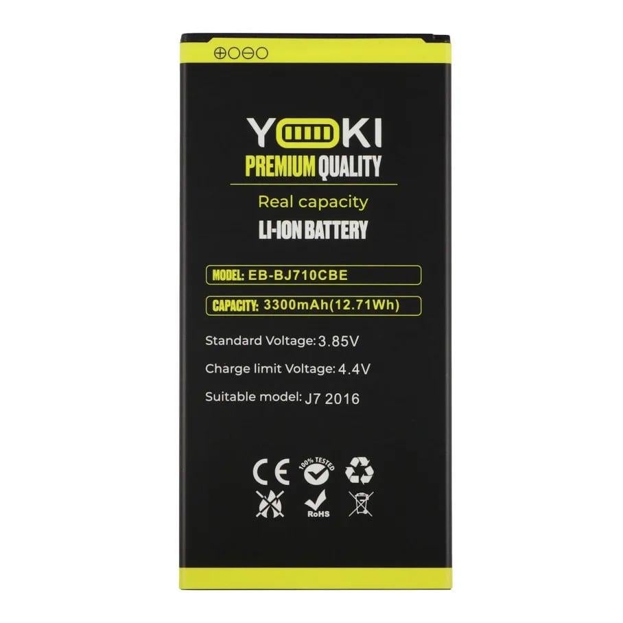 Акумулятор Yoki для Samsung J710F Galaxy J7 2016/EB-BJ710CBE (2020000321255)