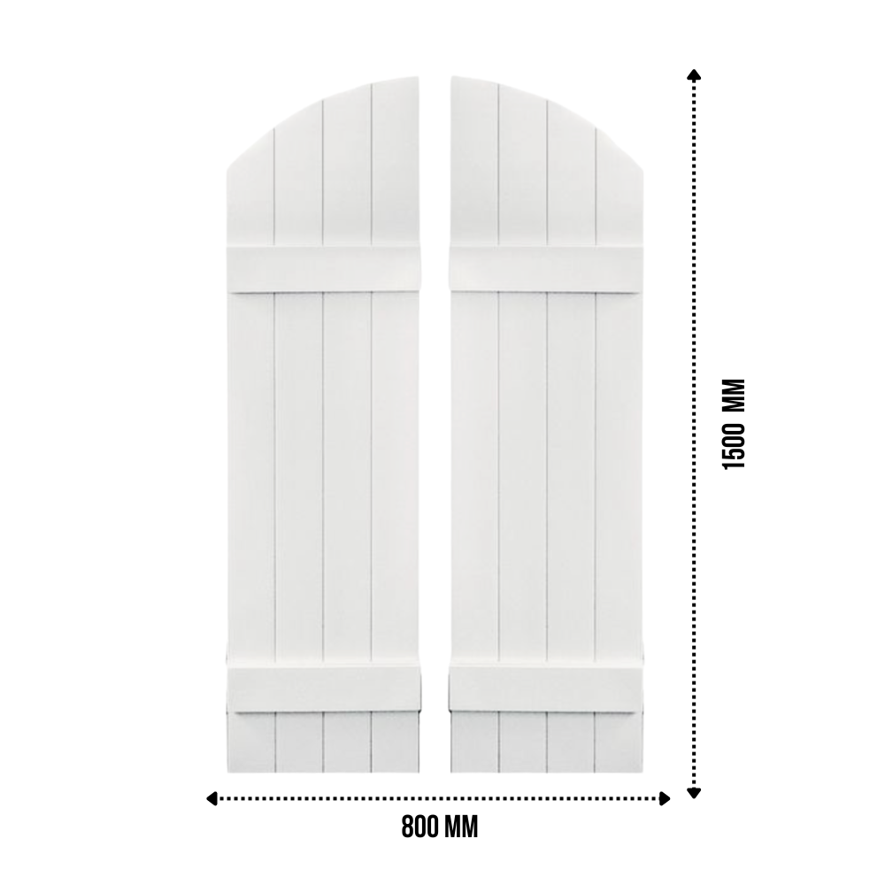 Ставни радиусные 150х80 см - фото 2