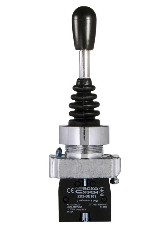 Кнопка-манипулятор АСКО-Укрем XB2-D2PA22 3SXD2PA22 2NO 2 направления 3 положения с самовозвратом 22 мм (A0140010049)