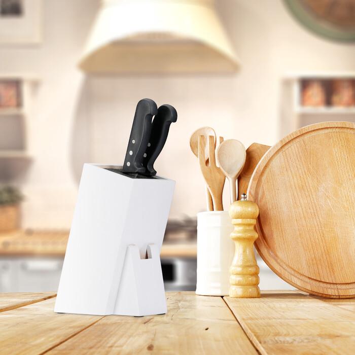 Стойка для ножей Relaxdays с браш-наполнителем Белый (1861151) - фото 3 Стойка для ножей Relaxdays с браш-наполнителем Белый (1861151) - фото 3
