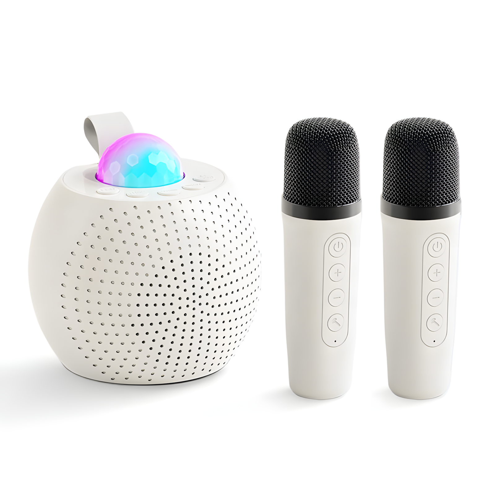 Портативная караоке колонка с Bluetooth и проектором Белый (28524432)