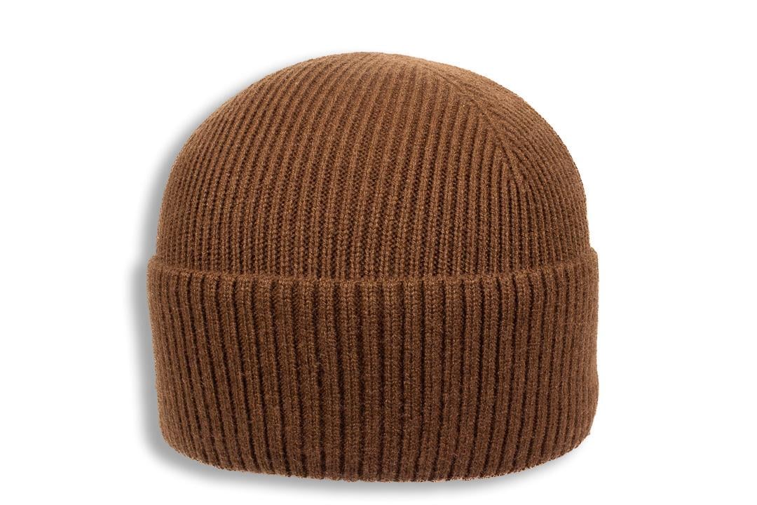 Шапка молодіжна Apex БРІГ кашемірова з відворотом утеплена флісом one size Теракотовий (282000)