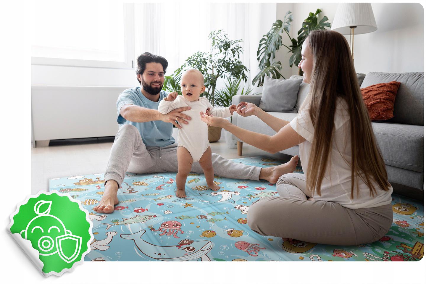 Килимок розвиваючий дитячий двосторонній Nukido NK-340 гіпоалергенний складаний 200х180х1 см (18822567) - фото 9 Килимок розвиваючий дитячий двосторонній Nukido NK-340 гіпоалергенний складаний 200х180х1 см (18822567) - фото 9