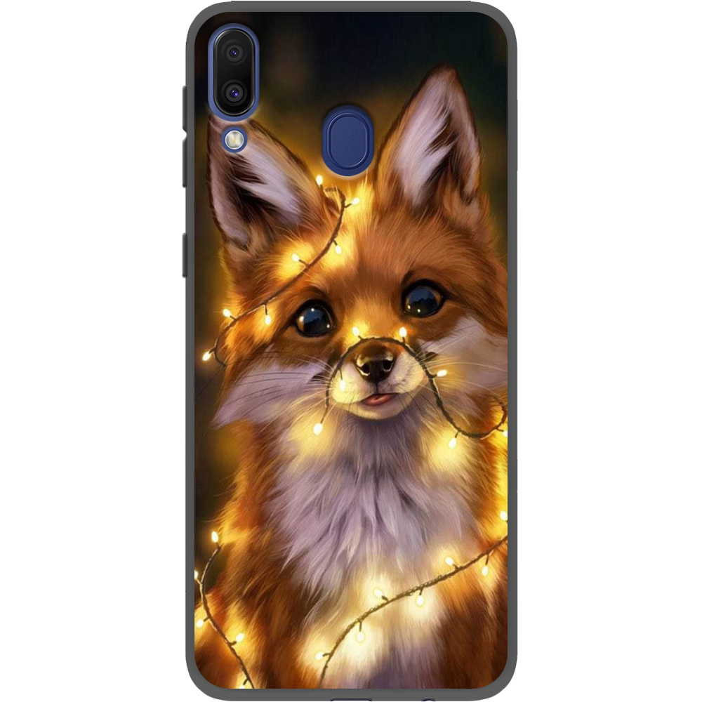 Чохол BoxFace Samsung M205 Galaxy M20 Різдвяна Лисичка Чорний силікон (36205-up2399-36624)