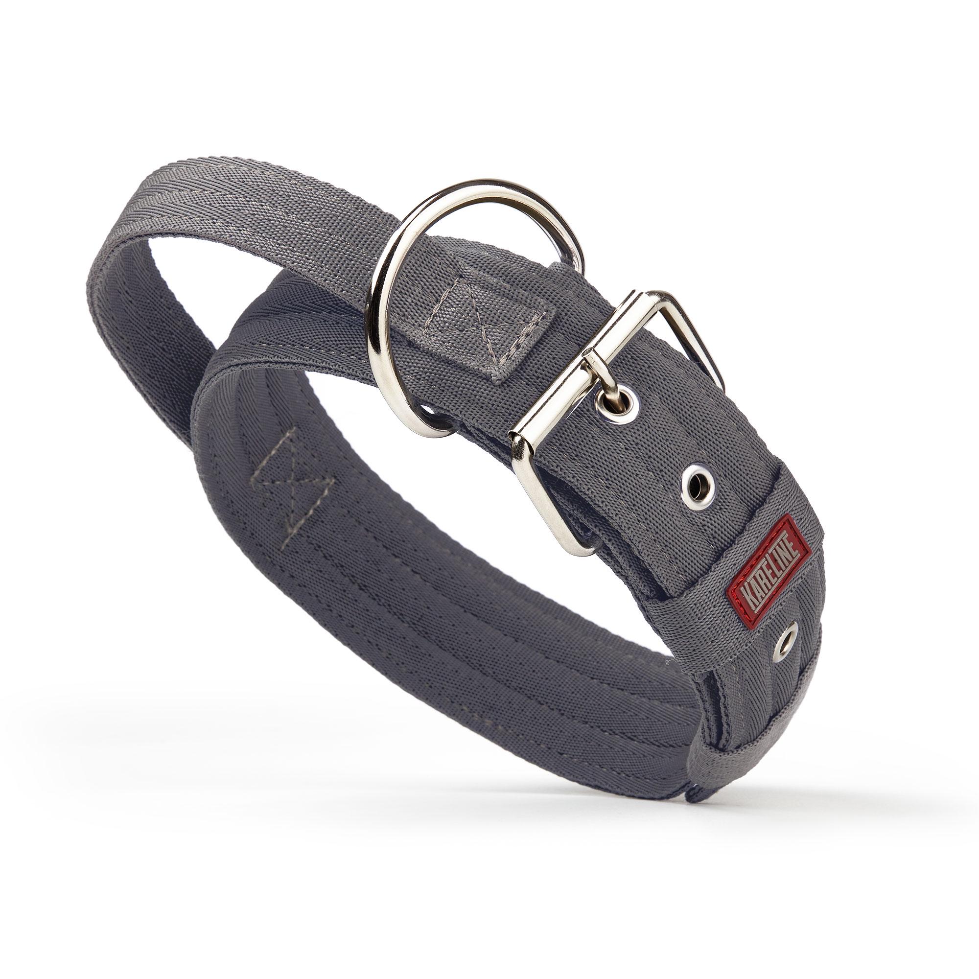 Ошейник KARELINE усиленный нейлоновый с ручкой 48 мм 550-640 мм Серый (0988/10) - фото 1 Ошейник KARELINE усиленный нейлоновый с ручкой 48 мм 550-640 мм Серый (0988/10) - фото 1