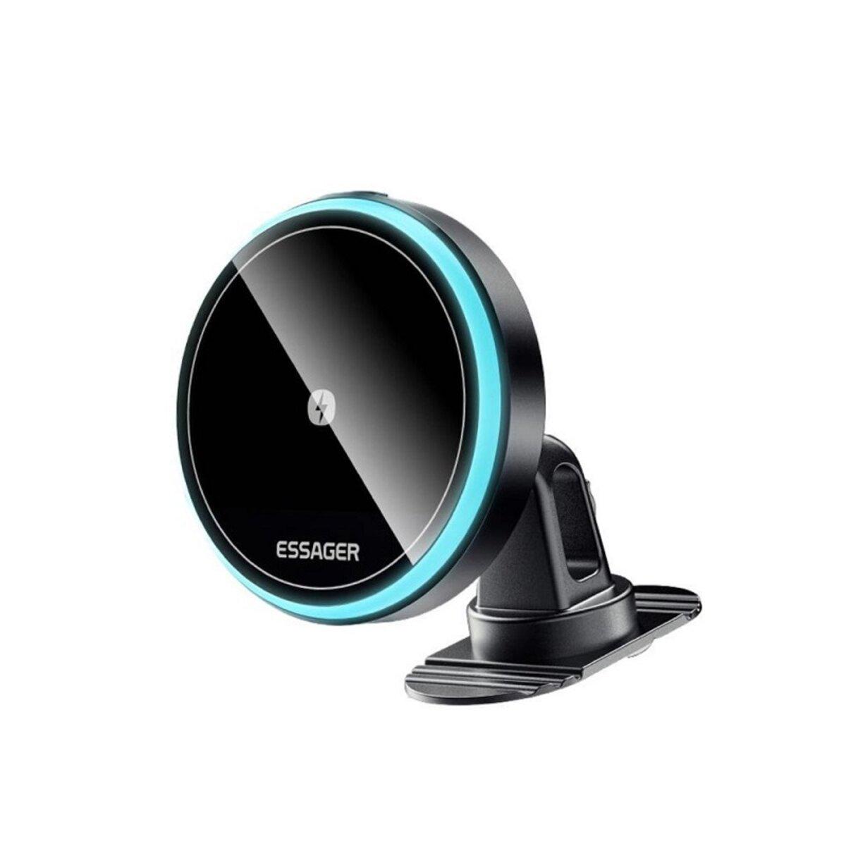 Автодержатель магнитный Essager EZJCFK-YS01-Z 15W с беспроводной зарядкой Черный (612099)