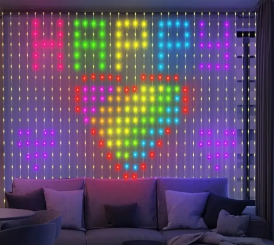 Гірлянда смарт штора керування зі смартфону 2х2 м - фото 8 Гірлянда смарт штора керування зі смартфону 2х2 м - фото 8