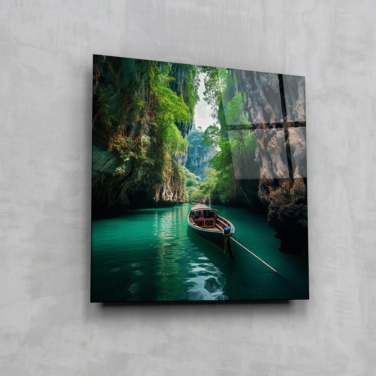 Картина на стекле NovellaPrint Река в джунглях 70х70 см (575.2) - фото 7