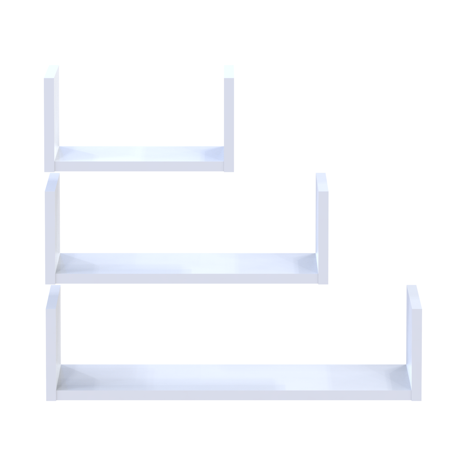 Комплект полок Фил 3 шт. 30/45/60х15х15 см Белый (41516077)