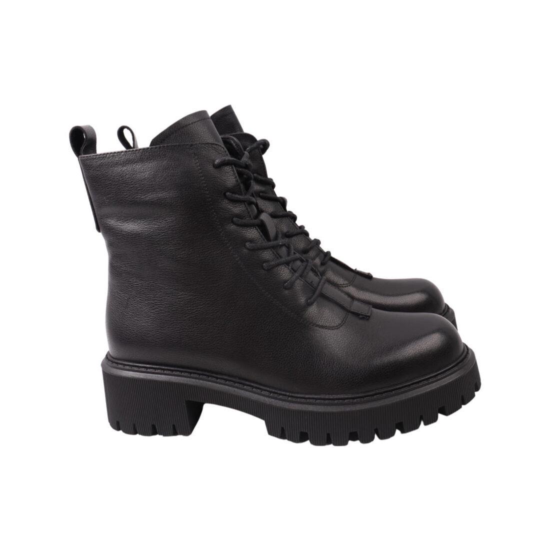 Ботинки женские Farinni из кожи р. 40 Черный (195-21DHC)