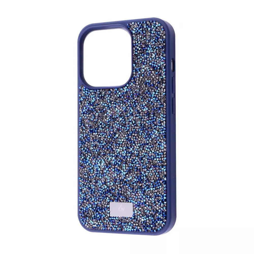 Защитный чехол для iPhone 14 Pro, Bling World Rock Diamond, термопластичный поликарбонат, Blue titanium