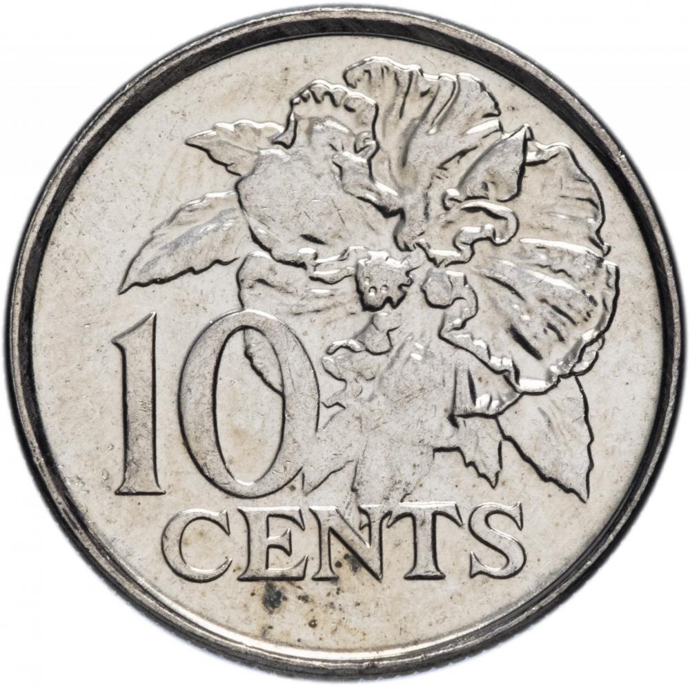 Коллекционная монета Тринидад и Тобаго 10 центов 2005-2008 UNC (KM#31)