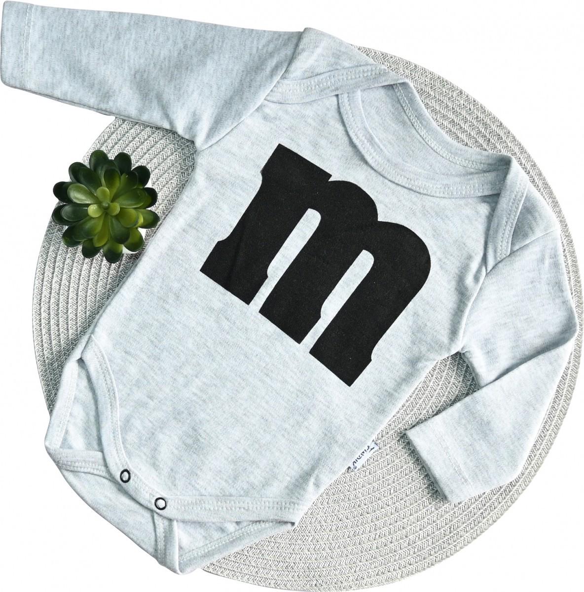 Боди Findik M&M's 62 см Серый