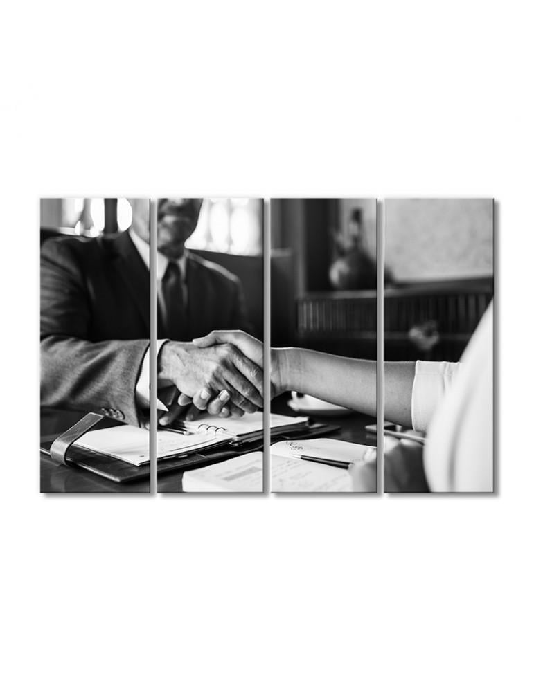 Картина модульная Принят на работу 4 модуля 80x120 см