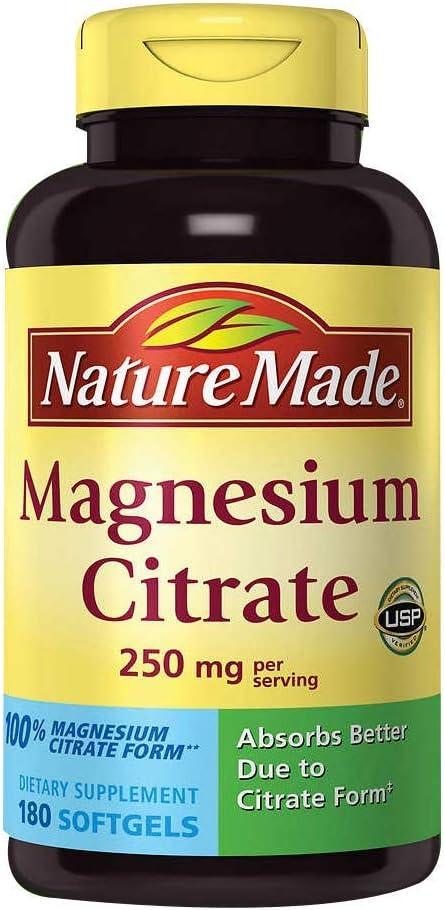 Витамины Nature Made Magnesium Citrate Магний цитрат 180 капсул 250 мг (2479293947)
