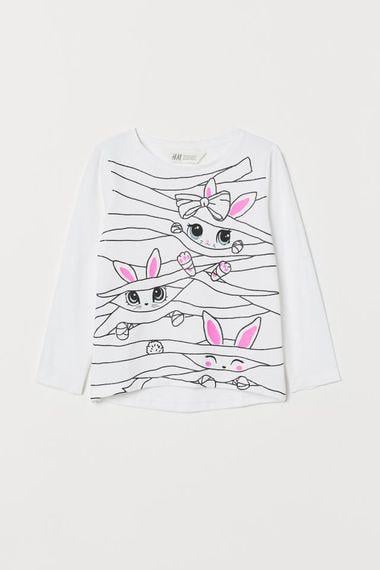 Лонгслив H&M 98-104 см Белый (739680b46)