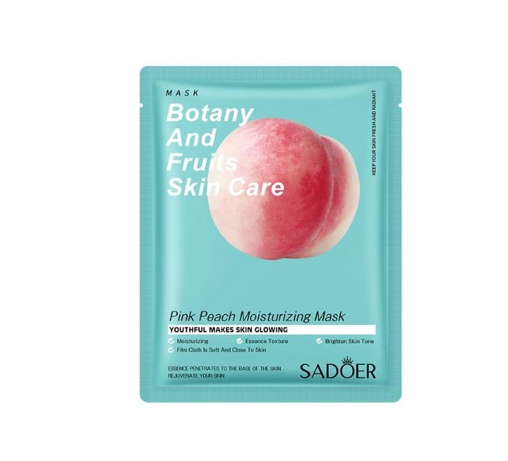 Маска для обличчя Sadoer Botany And Fruits Skin Care Фруктова із рожевим персиком 25 г (2132192799)