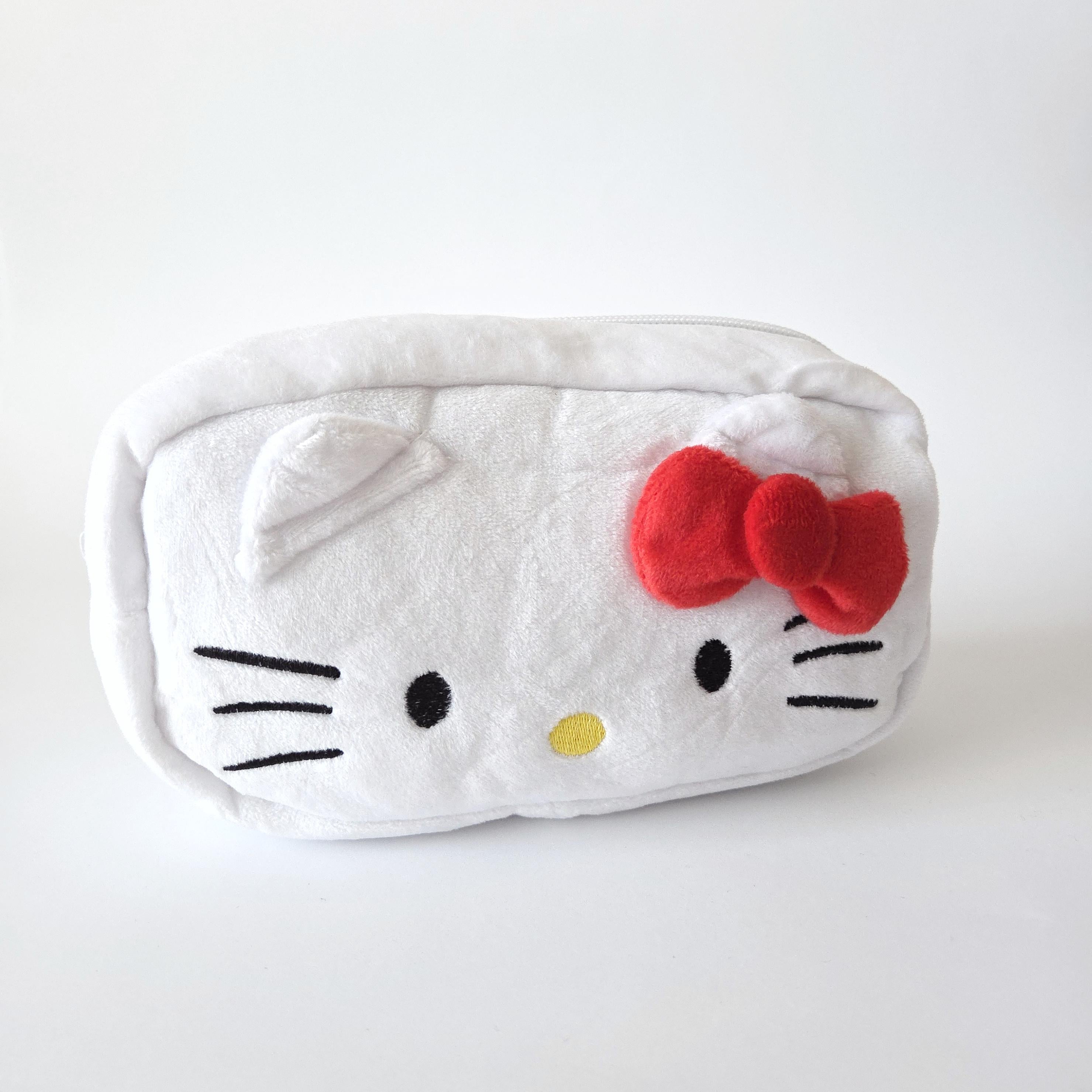Пенал плюшевый Hello Kitty с молнией Белый (414)
