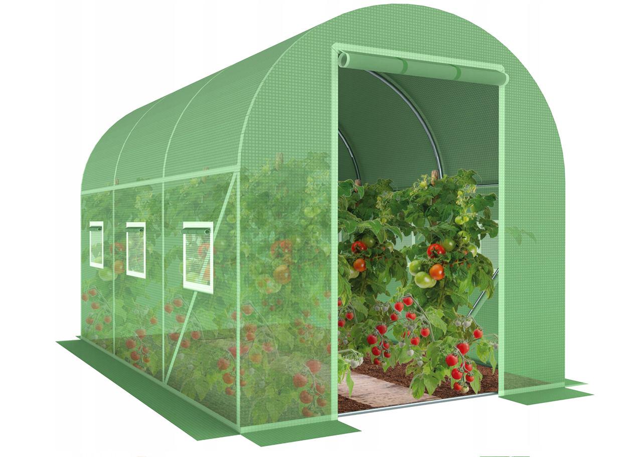 Теплиця садова Garden Line з вікнами з армованою плівкою 6 м² Зелений (PR-GL6GR)