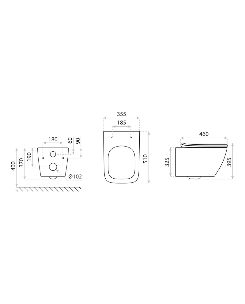 Унитаз подвесной Lavita ONIL Черный (5900378333531) - фото 2 Унитаз подвесной Lavita ONIL Черный (5900378333531) - фото 2