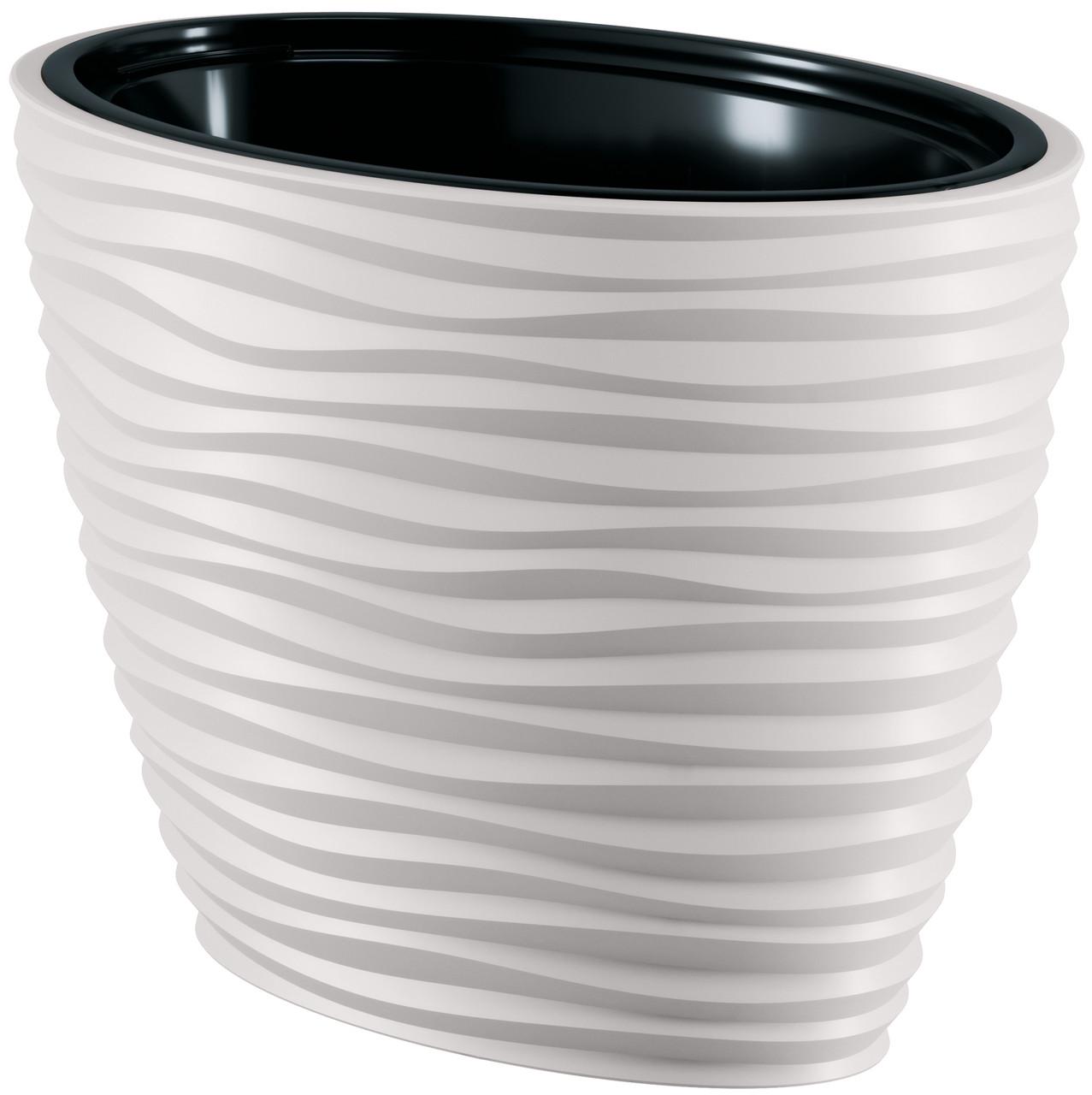 Горщик для квітів Form-Plastic Сахара еліпс овал 85 л 40х60х50 см Білий