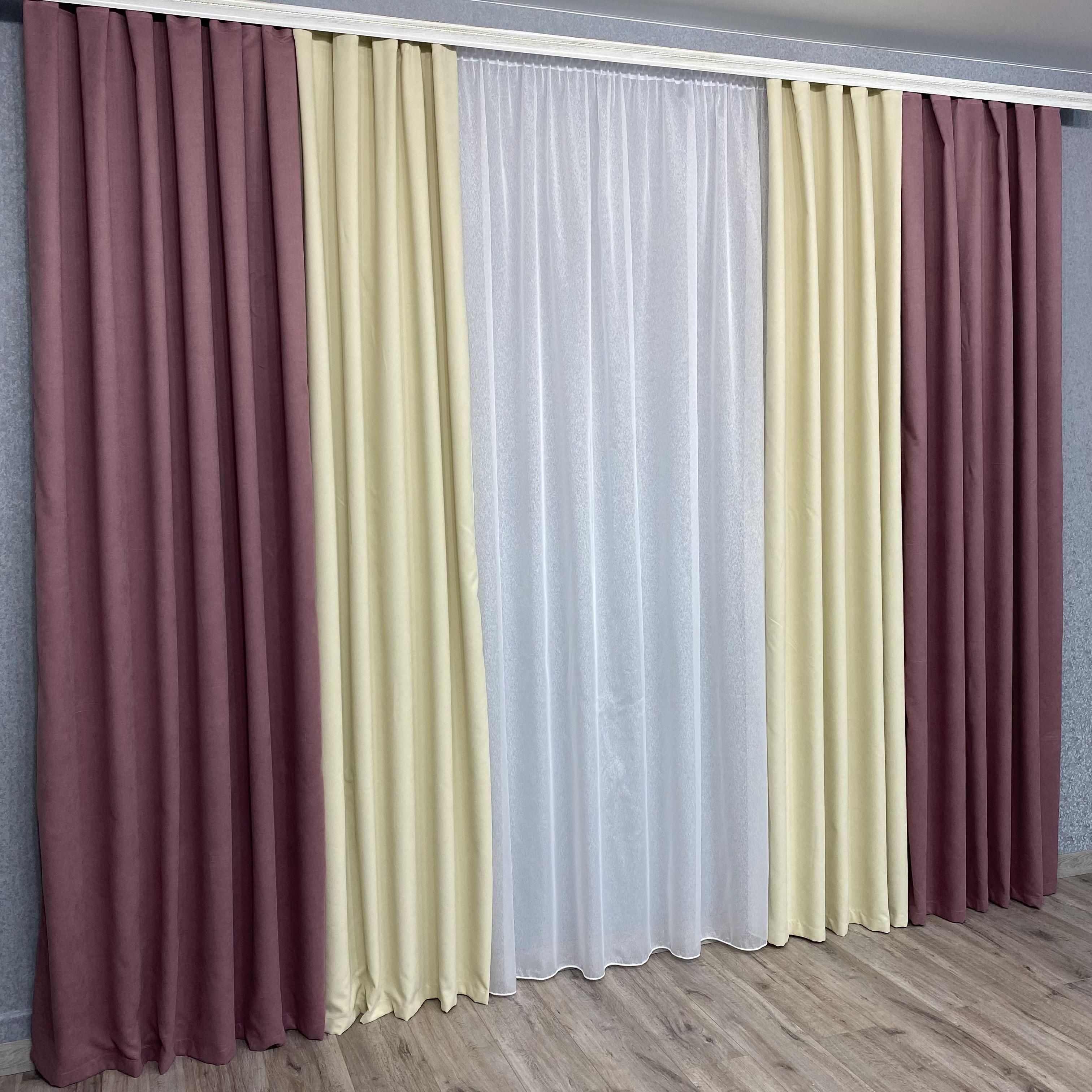 Шторы микровелюр TG Home Дуэт №450 1,50х2,70 м Пудровый/Кремовый (450-212/250) - фото 10 Шторы микровелюр TG Home Дуэт №450 1,50х2,70 м Пудровый/Кремовый (450-212/250) - фото 10