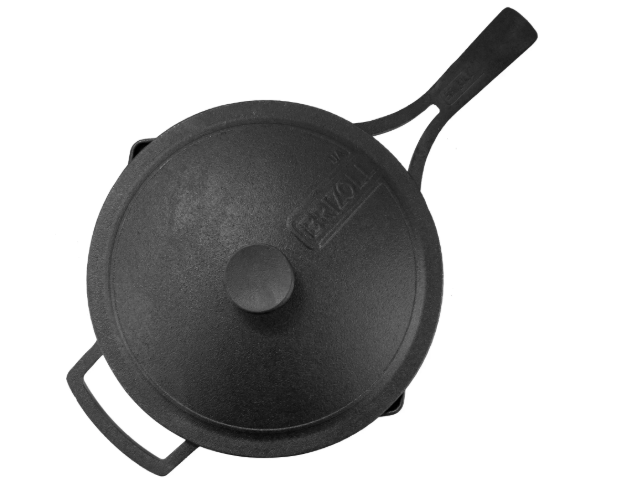 Сковорода-жаровня чавунна Brizoll monolith з литою ручкою та чавунною кришкою 260х60 мм (M2660P-1) - фото 2 Сковорода-жаровня чавунна Brizoll monolith з литою ручкою та чавунною кришкою 260х60 мм (M2660P-1) - фото 2