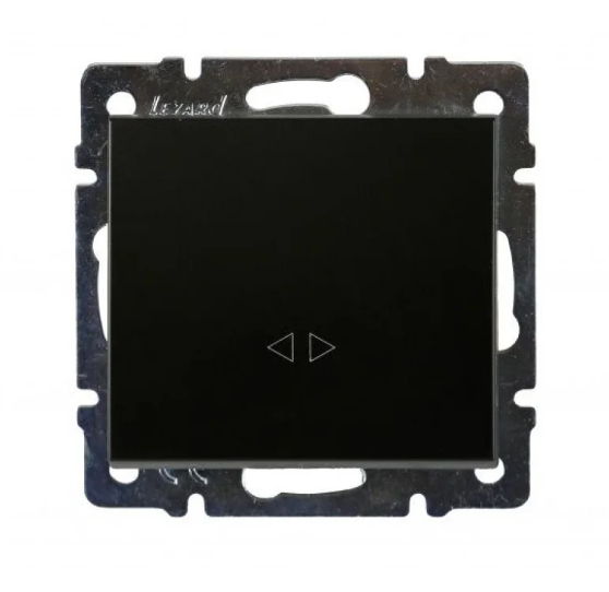 Выключатель одноклавишный Lezard Rain промежуточный Антрацитовый (26496717)