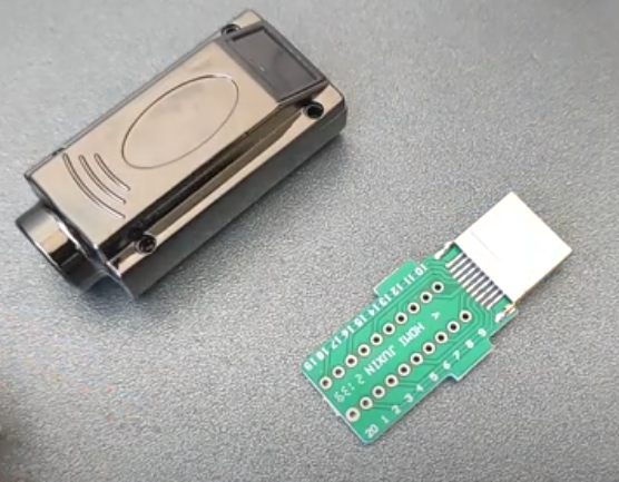 Конектор розбірний HDMI 19-контактний із друкованою платою силуміновий корпус 5-10 мм Золотий (000047745) - фото 10