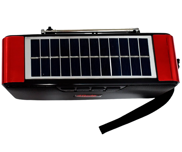 Радиоприемник портативный RSDO RD-L2US Solar с Bluetooth/USB/TF на солнечной батарее Красный (24407-RD-L2US_721) - фото 3