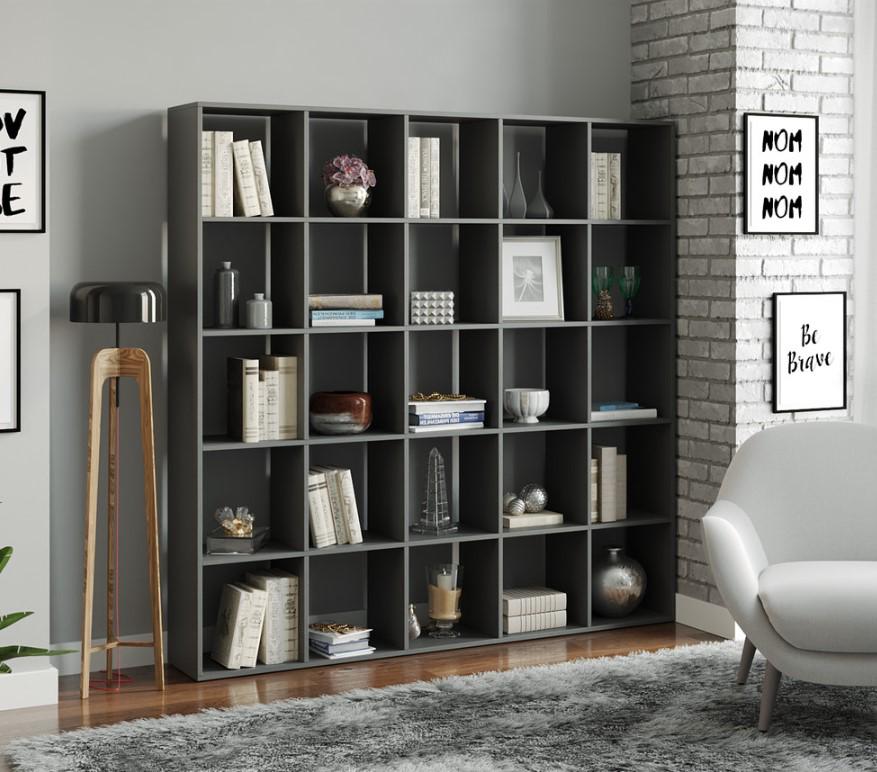 Полка для книг Moreli Juni 1776х1776х300 мм Антрацит (1517901772)