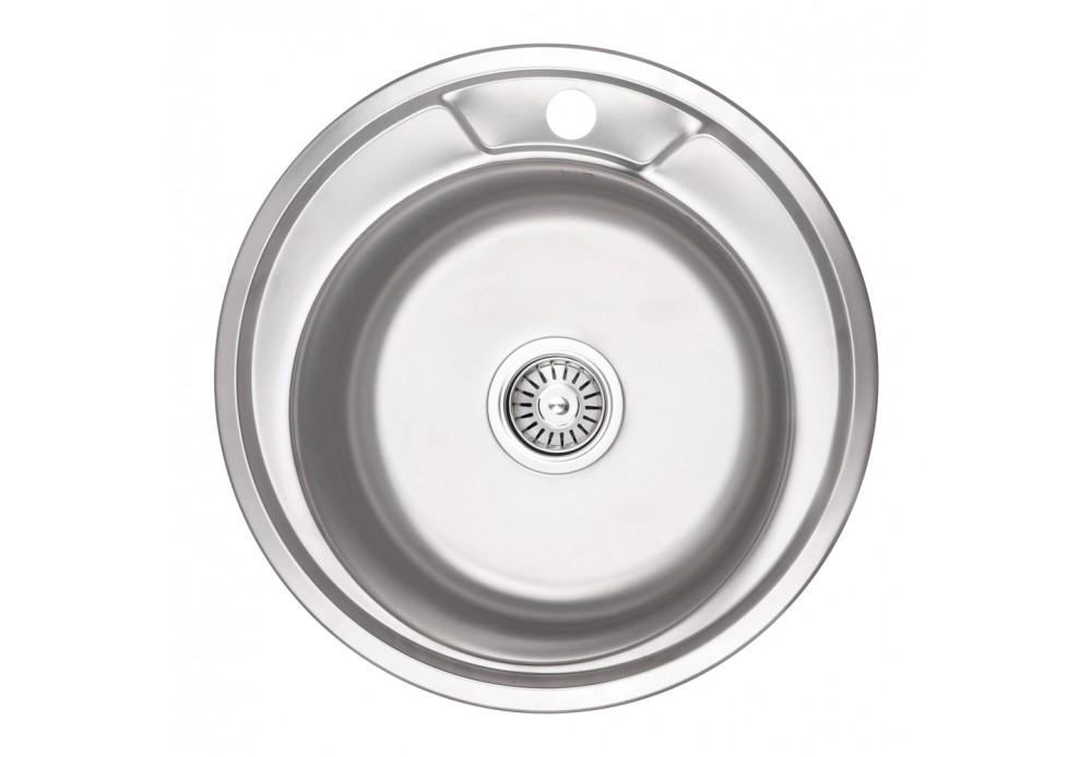 Кухонная мойка Lidz 490-A 0,8 мм Micro Decor (LIDZ490AMICDEC)