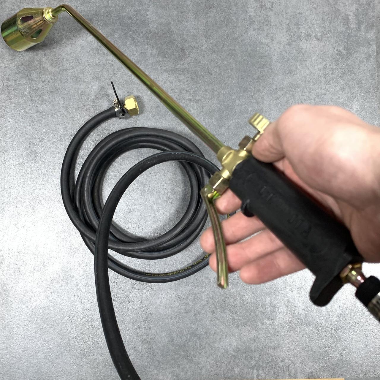 Газовая горелка со шлангом 5м для смоления с регулятором и клапаном 700 мм, сопло Ø50мм х 100мм - фото 2 Газовая горелка со шлангом 5м для смоления с регулятором и клапаном 700 мм, сопло Ø50мм х 100мм - фото 2